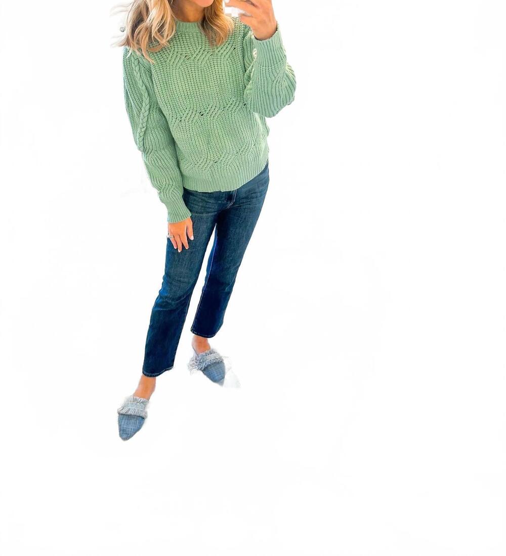 NEW &MERCI rosemary knit sweater in green